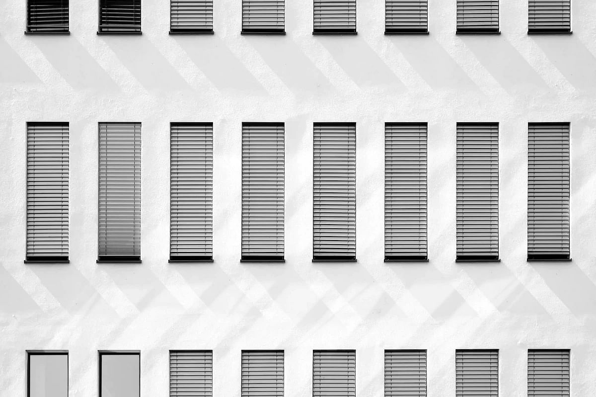 Windows of a building in Nuremberg, Germany